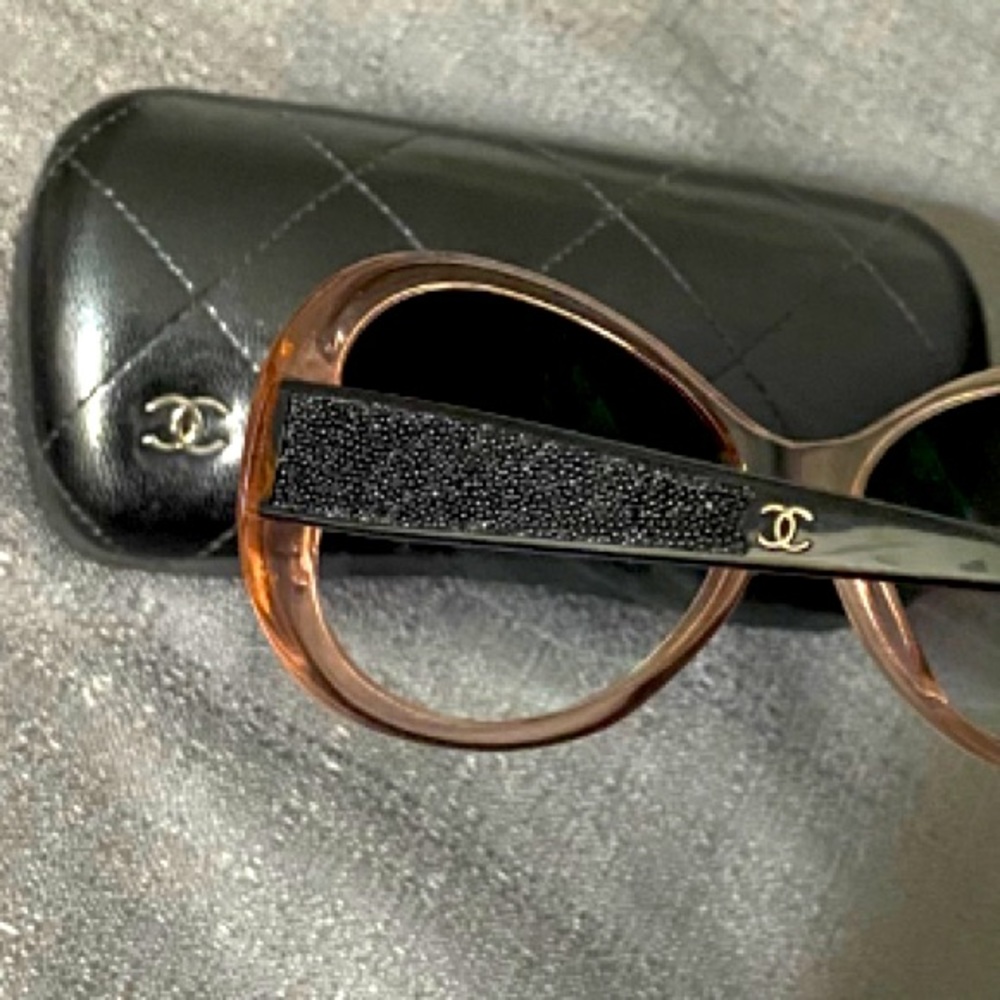 Chanel Sunglasses designer brand luxury cc logo pink black authentic - Picture 4 of 13